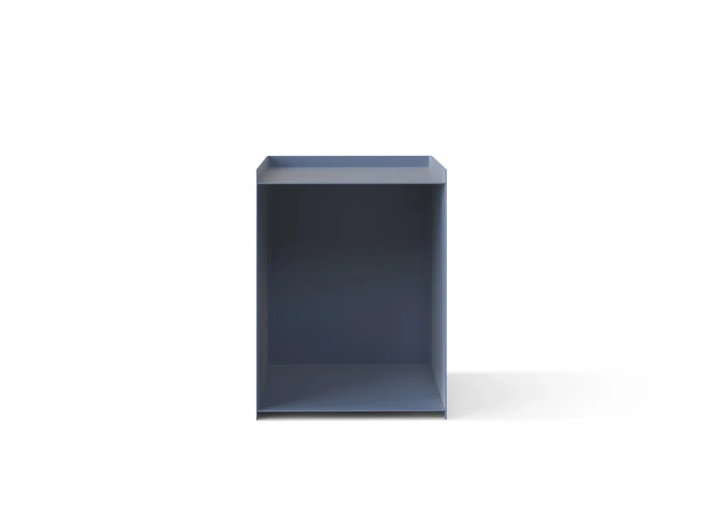 Natbord Micadoni Luca - himmelblå metal sengebord, kompakt 39,5Ã39,5 cm